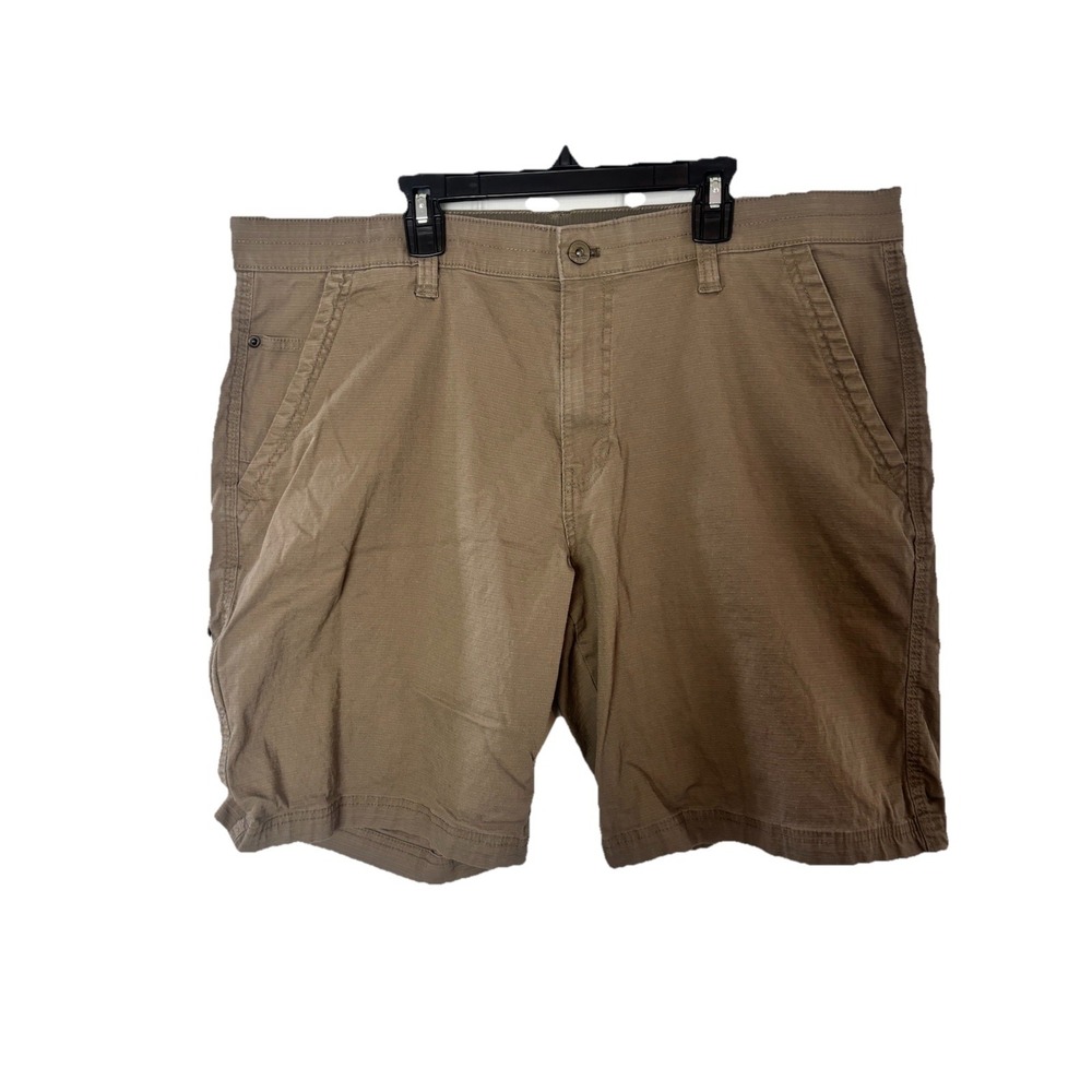 Weatherproof Shorts Mens‎ 38x9 Outdoor Hiking Cotton Blend Tan Flat front